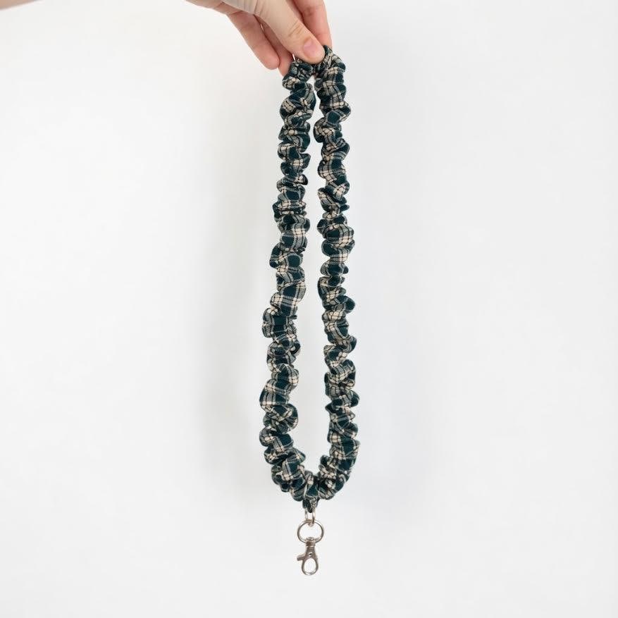 Green Plaid Lanyard