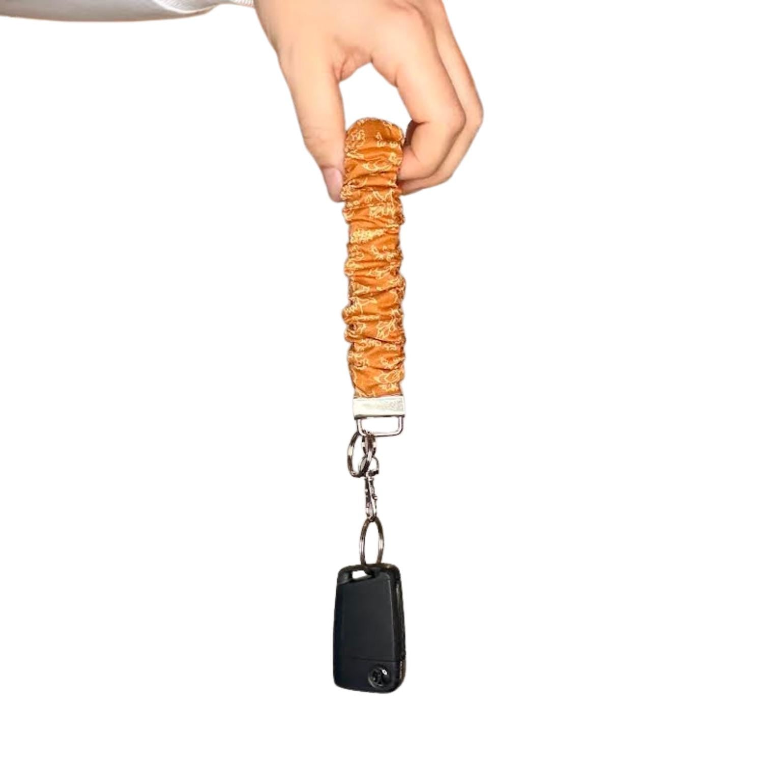 Mustard Yellow Floral Wristlet