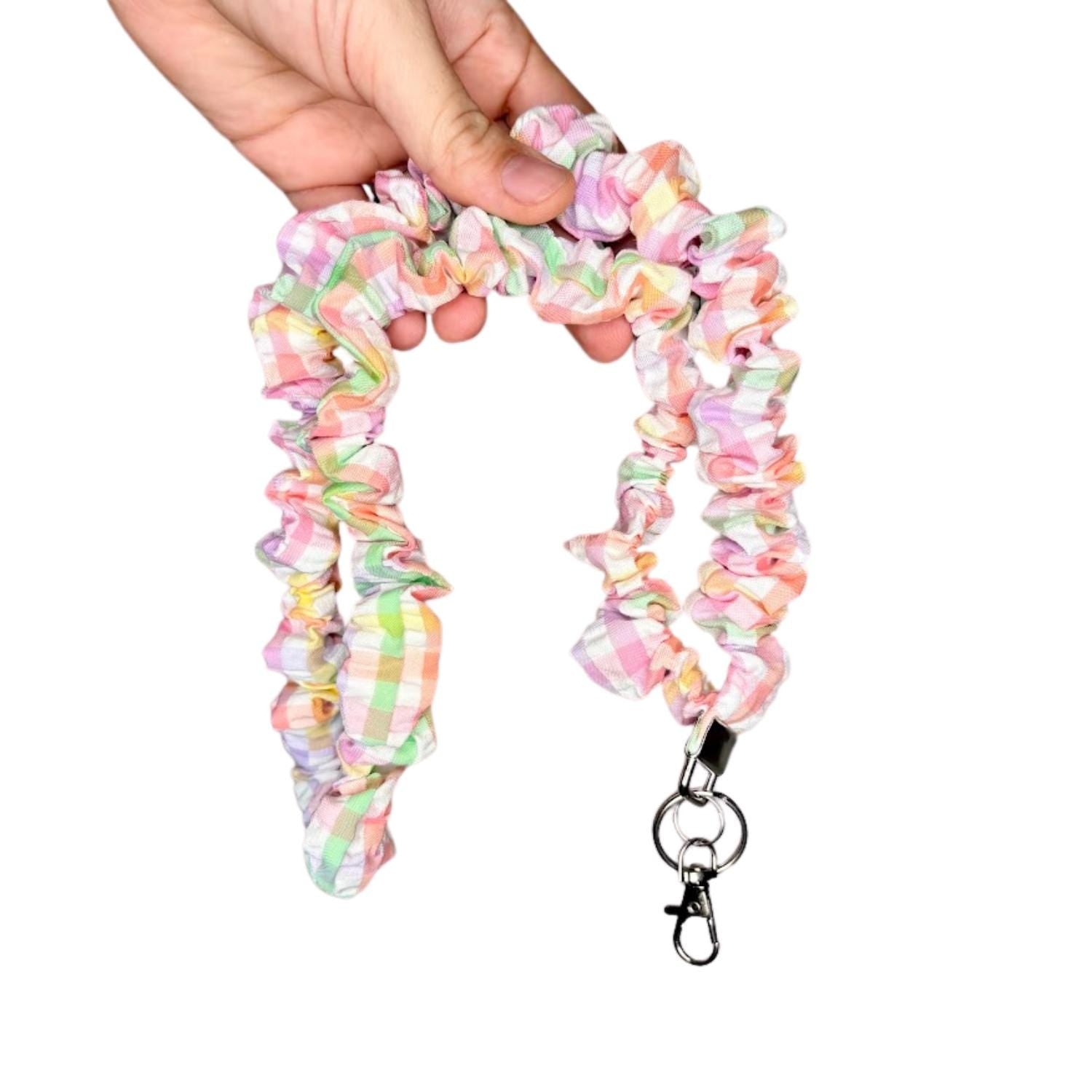 Pastel Gingham Lanyard